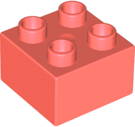 Lego Duplo kostka korálová 2x2